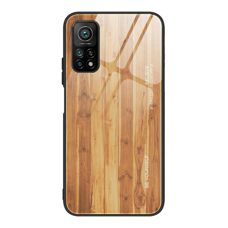 Cover Xiaomi Mi 10T / 10T Pro Design In Legno Vetro Temperato