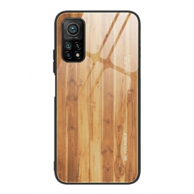 Cover Xiaomi Mi 10T / 10T Pro Design In Legno Vetro Temperato