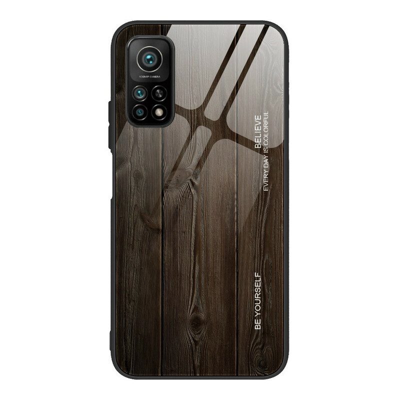 Cover Xiaomi Mi 10T / 10T Pro Design In Legno Vetro Temperato