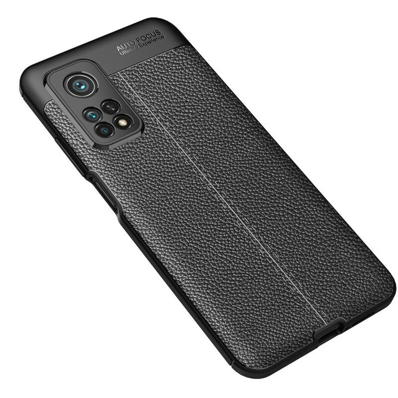 Cover Xiaomi Mi 10T / 10T Pro Doppia Linea Litchi Effetto Pelle