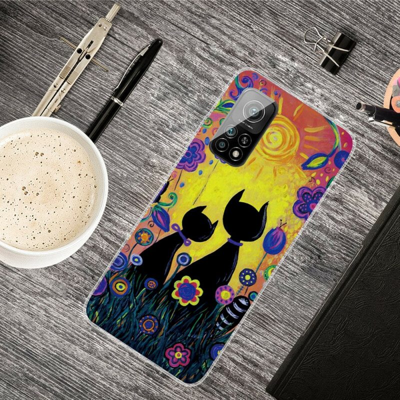 Cover Xiaomi Mi 10T / 10T Pro Gatto Dei Cartoni Animati