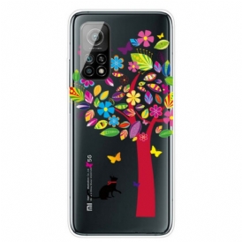 Cover Xiaomi Mi 10T / 10T Pro Gatto Sotto L'albero Colorato