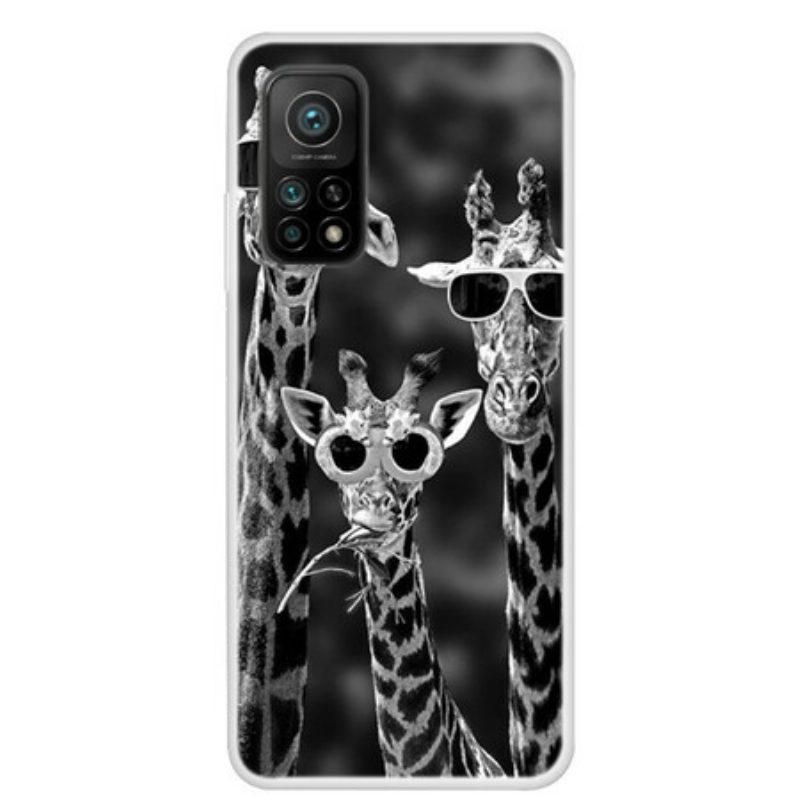 Cover Xiaomi Mi 10T / 10T Pro Giraffe Con Gli Occhiali