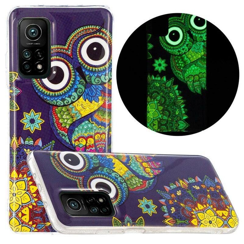 Cover Xiaomi Mi 10T / 10T Pro Mandala Gufo Fluorescente