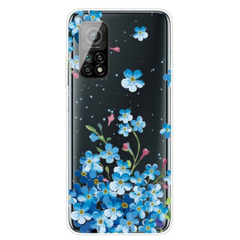 Cover Xiaomi Mi 10T / 10T Pro Mazzo Di Fiori Blu