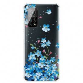 Cover Xiaomi Mi 10T / 10T Pro Mazzo Di Fiori Blu