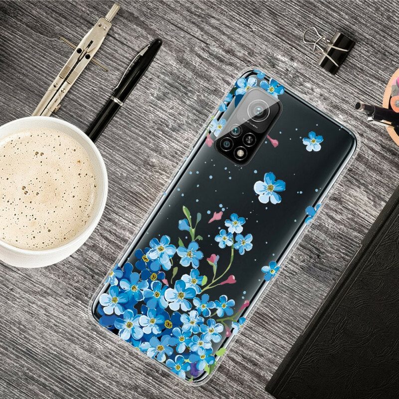 Cover Xiaomi Mi 10T / 10T Pro Mazzo Di Fiori Blu