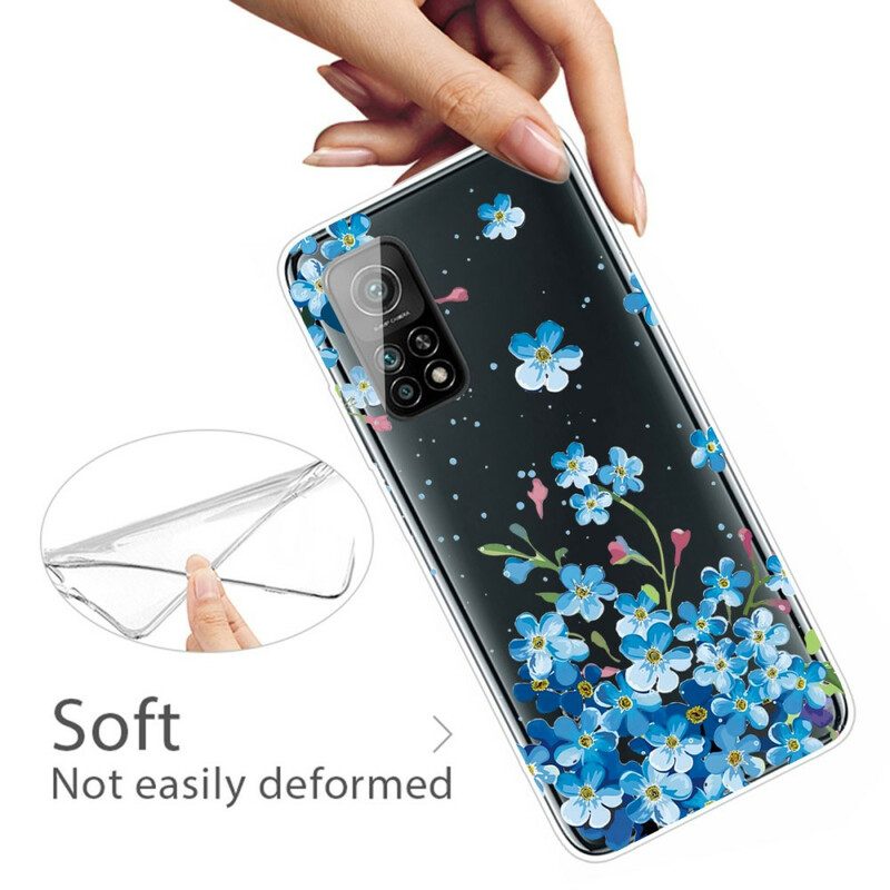 Cover Xiaomi Mi 10T / 10T Pro Mazzo Di Fiori Blu