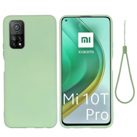 Cover Xiaomi Mi 10T / 10T Pro Silicone Liquido Con Cordino