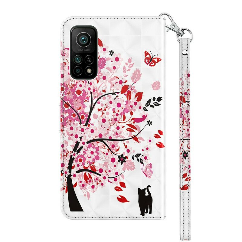 Custodia A Portafoglio Xiaomi Mi 10T / 10T Pro Albero Rosa