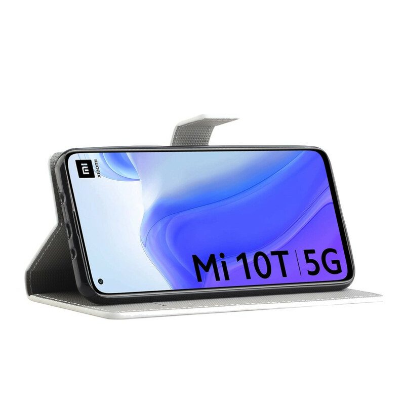 Custodia A Portafoglio Xiaomi Mi 10T / 10T Pro Farfalla Blu