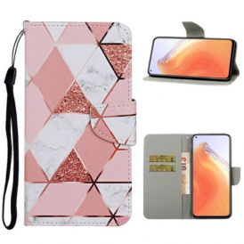 Custodia A Portafoglio Xiaomi Mi 10T / 10T Pro Grafica Rosa