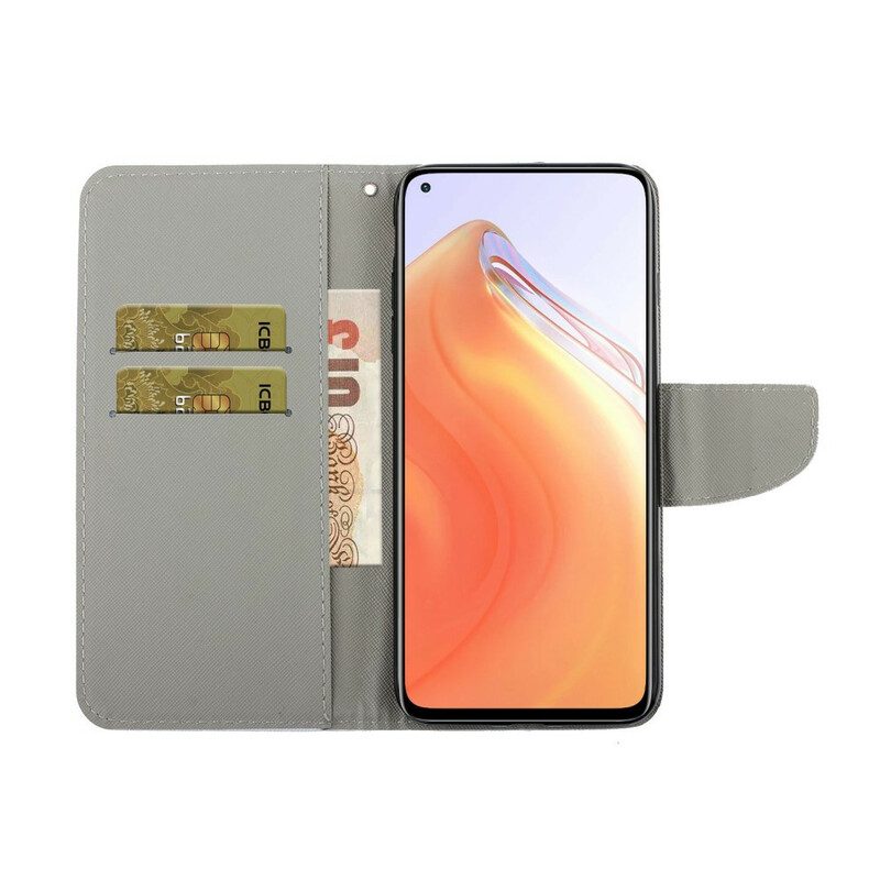 Custodia A Portafoglio Xiaomi Mi 10T / 10T Pro Grafica Rosa