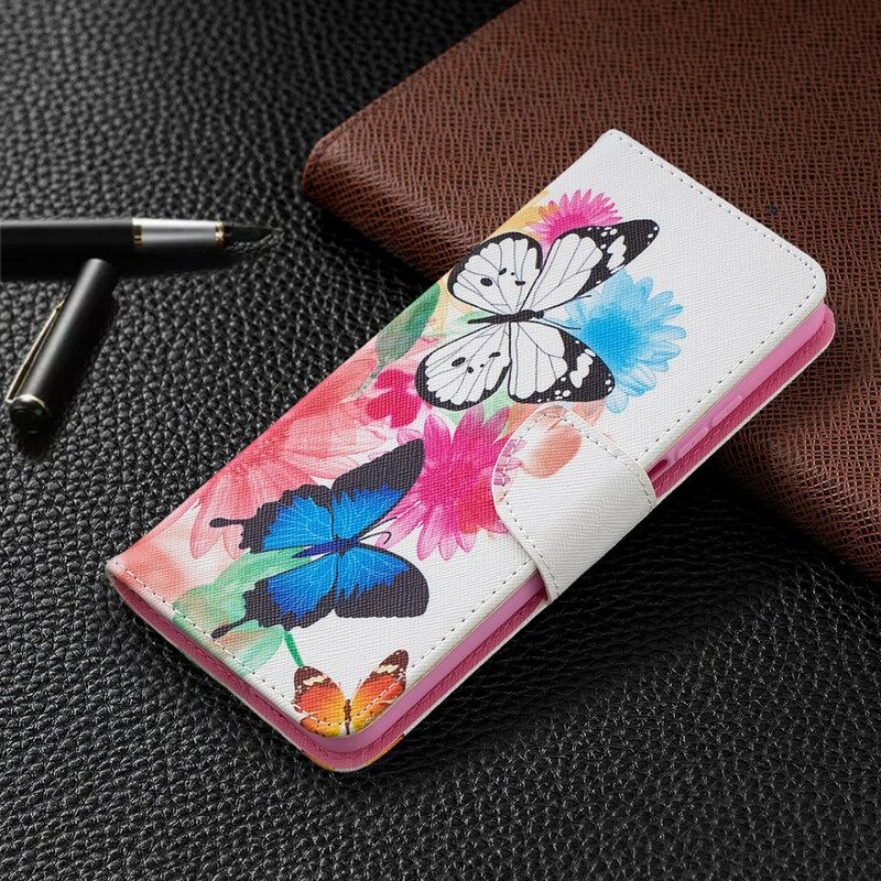 Custodia in pelle Xiaomi Mi 10T / 10T Pro Farfalle Dipinte