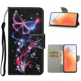 Custodia in pelle Xiaomi Mi 10T / 10T Pro Farfalle Magiche