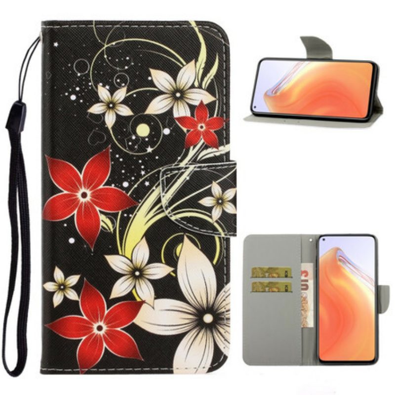 Custodia in pelle Xiaomi Mi 10T / 10T Pro Fiori Strappy Colorati