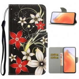 Custodia in pelle Xiaomi Mi 10T / 10T Pro Fiori Strappy Colorati