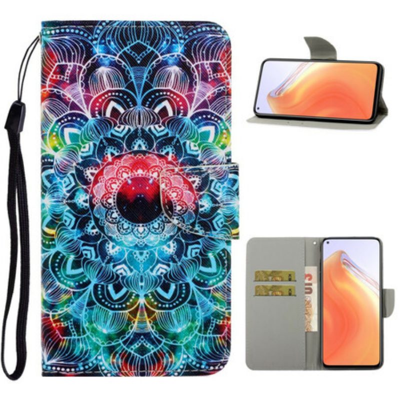 Custodia in pelle Xiaomi Mi 10T / 10T Pro Mandala Con Spalline Vistose