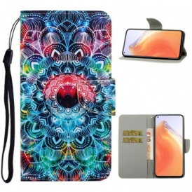 Custodia in pelle Xiaomi Mi 10T / 10T Pro Mandala Con Spalline Vistose