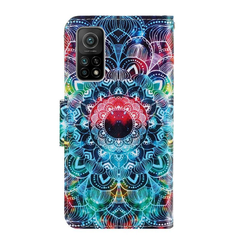 Custodia in pelle Xiaomi Mi 10T / 10T Pro Mandala Con Spalline Vistose