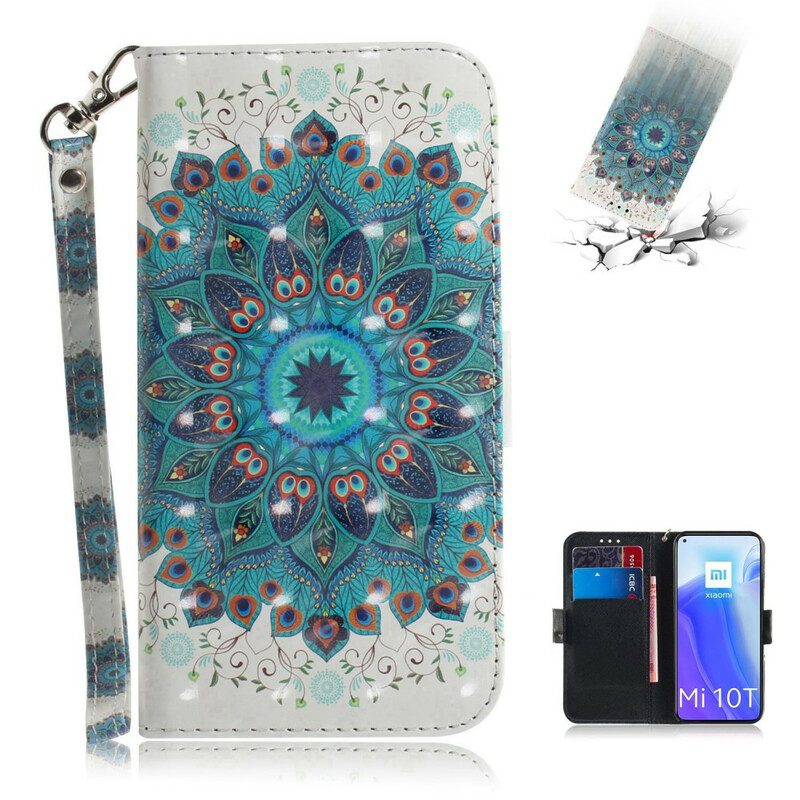 Custodia in pelle Xiaomi Mi 10T / 10T Pro Mandala Magistrale Con Cinturino