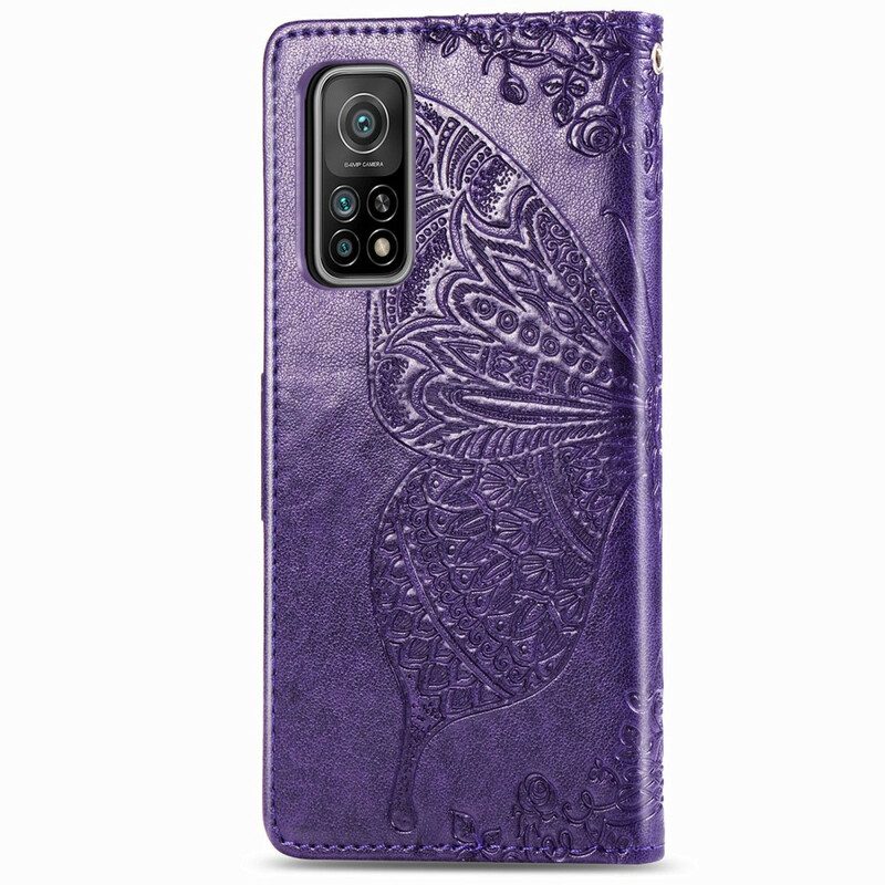 Custodia in pelle Xiaomi Mi 10T / 10T Pro Mezze Farfalle