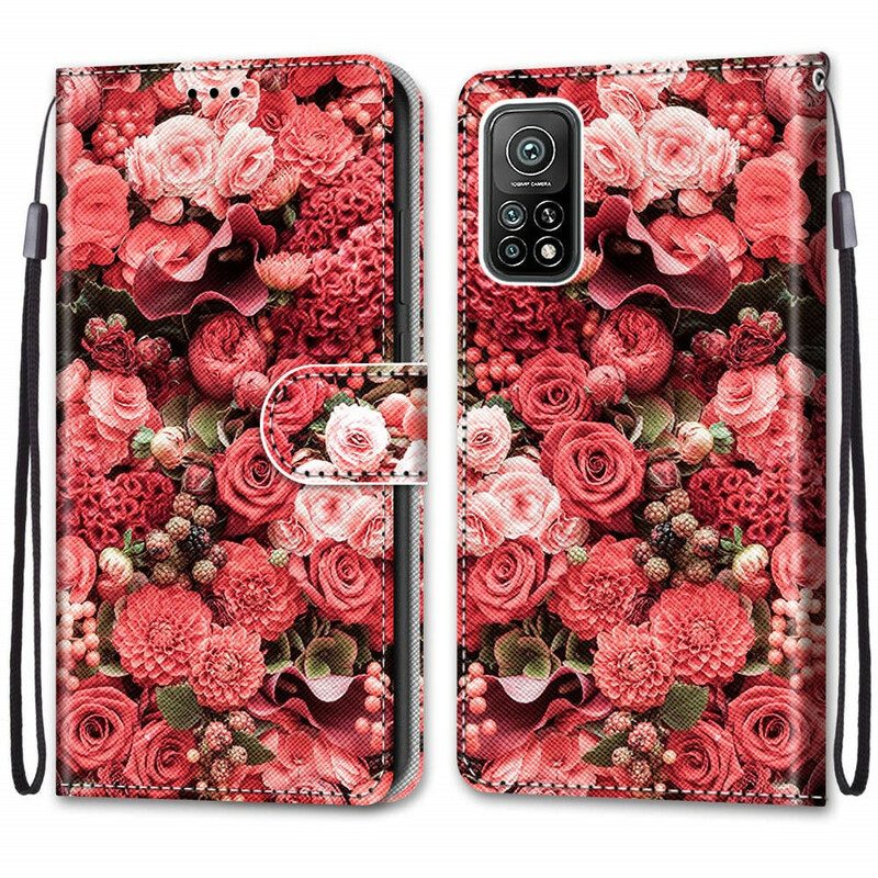 Custodia in pelle Xiaomi Mi 10T / 10T Pro Romanticismo Floreale