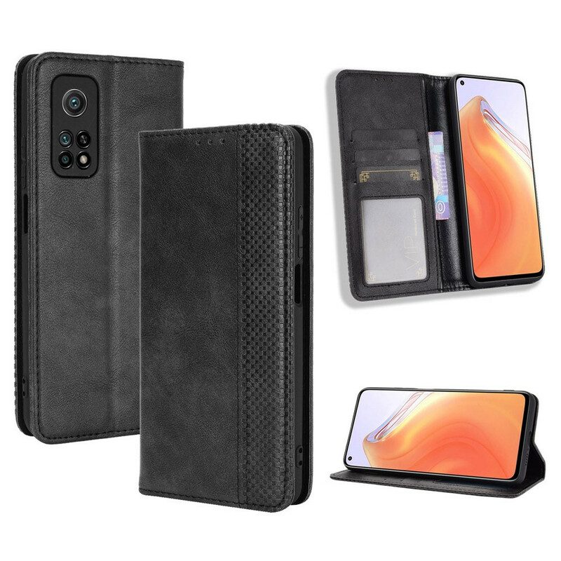 Folio Cover Xiaomi Mi 10T / 10T Pro Custodia in pelle Effetto Pelle Vintage Stilizzato