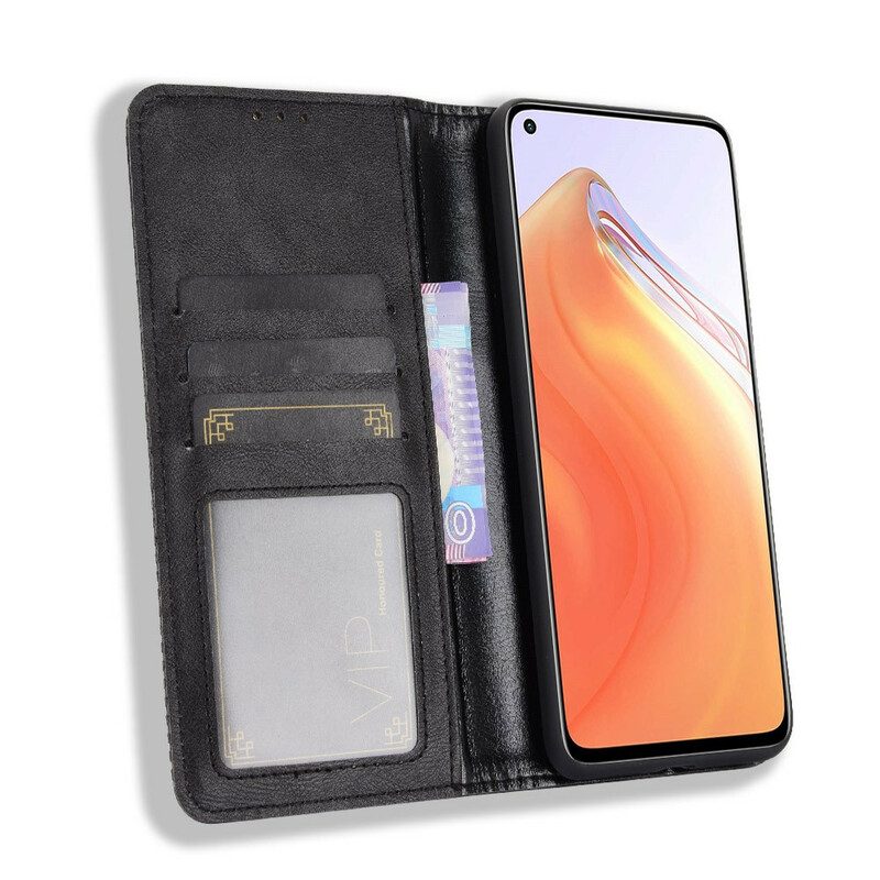 Folio Cover Xiaomi Mi 10T / 10T Pro Custodia in pelle Effetto Pelle Vintage Stilizzato