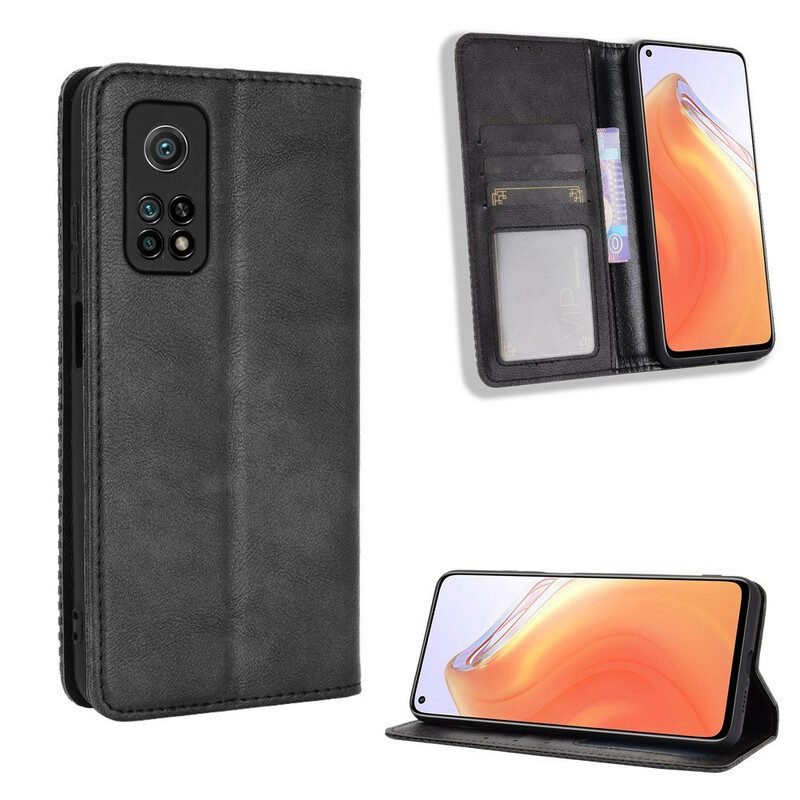 Folio Cover Xiaomi Mi 10T / 10T Pro Custodia in pelle Effetto Pelle Vintage Stilizzato