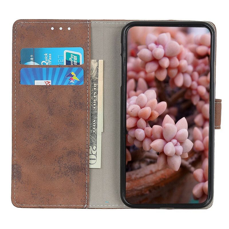 Folio Cover Xiaomi Mi 10T / 10T Pro Effetto Pelle Vintage