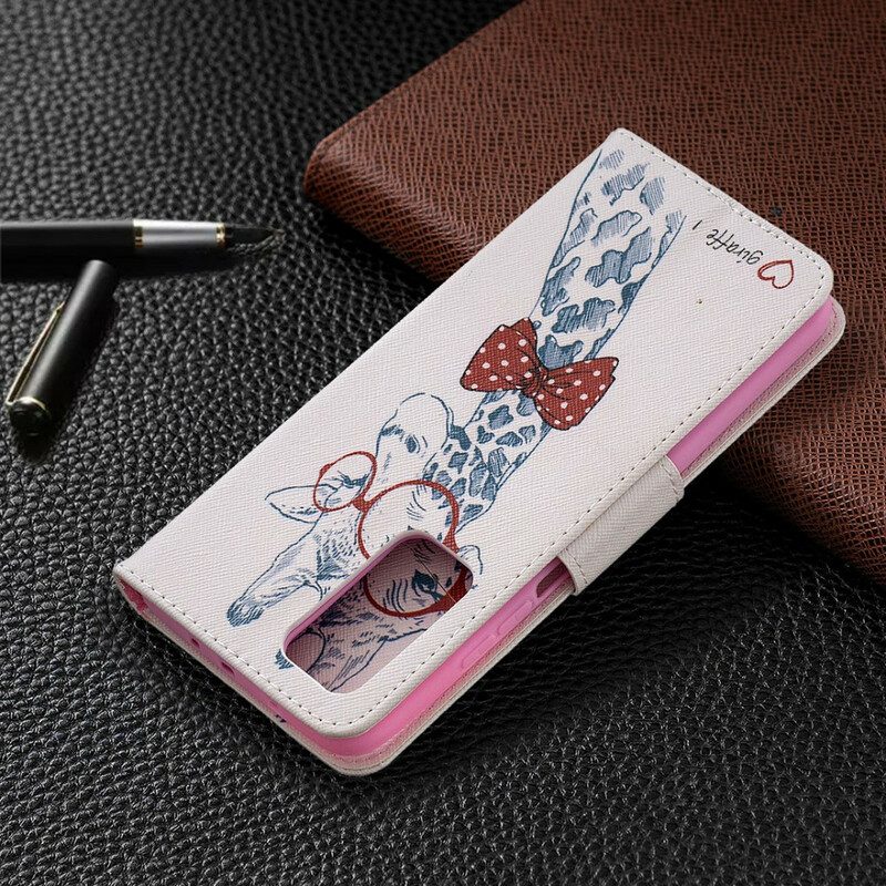 Folio Cover Xiaomi Mi 10T / 10T Pro Giraffa Intelligente