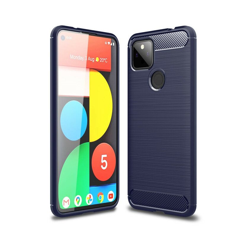 Cover Google Pixel 5A Fibra Di Carbonio Spazzolata