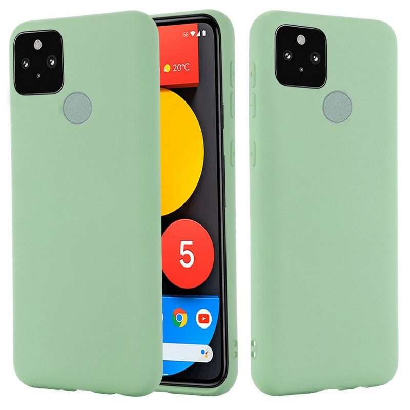 Cover Google Pixel 5A Silicone Liquido Con Cordino