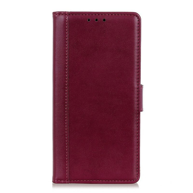 Folio Cover Google Pixel 5A Custodia in pelle Classica Crosta Di Pelle Litchi