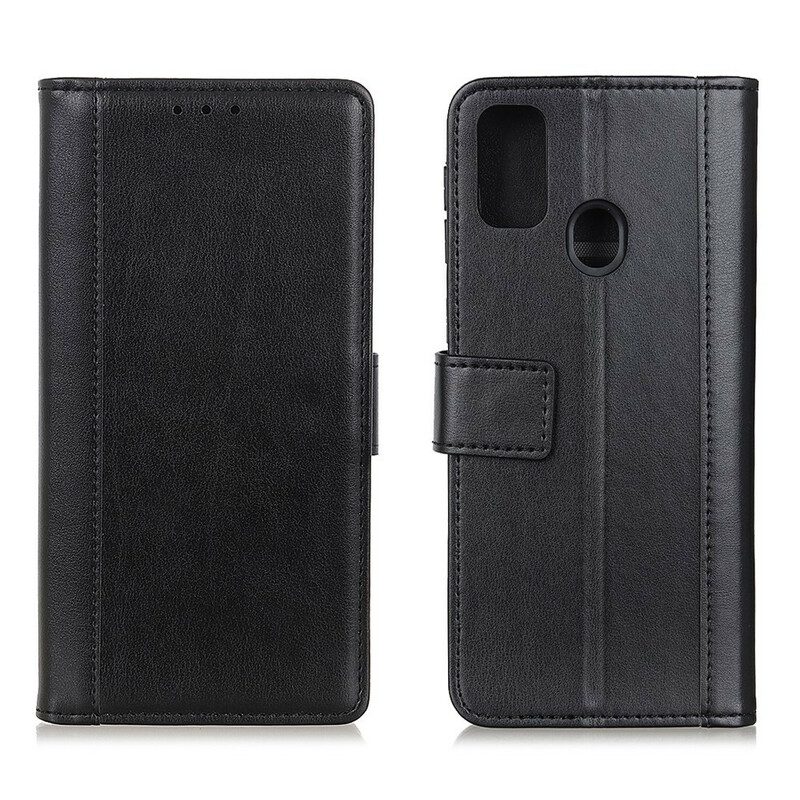 Folio Cover Google Pixel 5A Custodia in pelle Classica Crosta Di Pelle Litchi