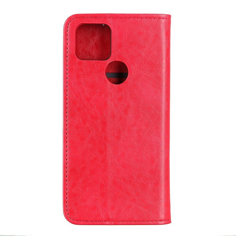 Folio Cover Google Pixel 5A Custodia in pelle Struttura In Pelle Spaccata