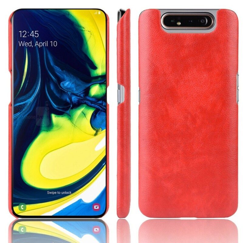 Cover Samsung Galaxy A80 / A90 Effetto Pelle Litchi