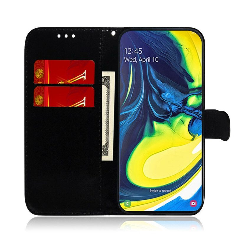 Custodia in pelle Samsung Galaxy A80 / A90 Colore Puro