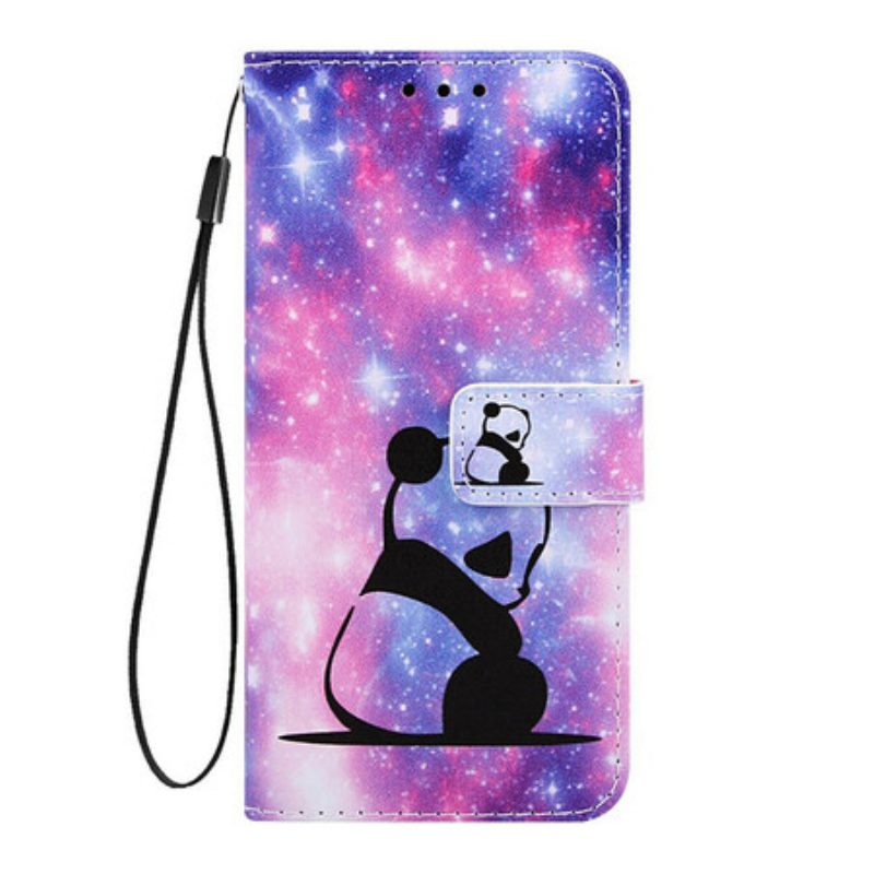 Custodia in pelle Samsung Galaxy A80 / A90 Galassia Panda