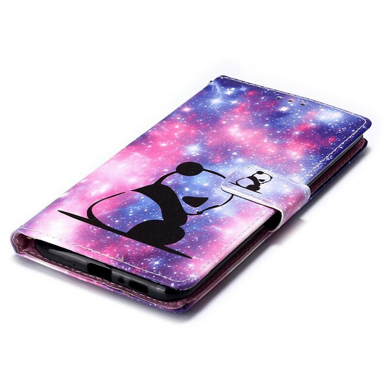 Custodia in pelle Samsung Galaxy A80 / A90 Galassia Panda