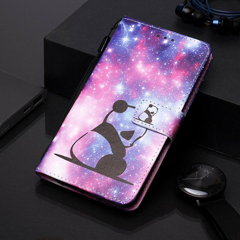 Custodia in pelle Samsung Galaxy A80 / A90 Galassia Panda