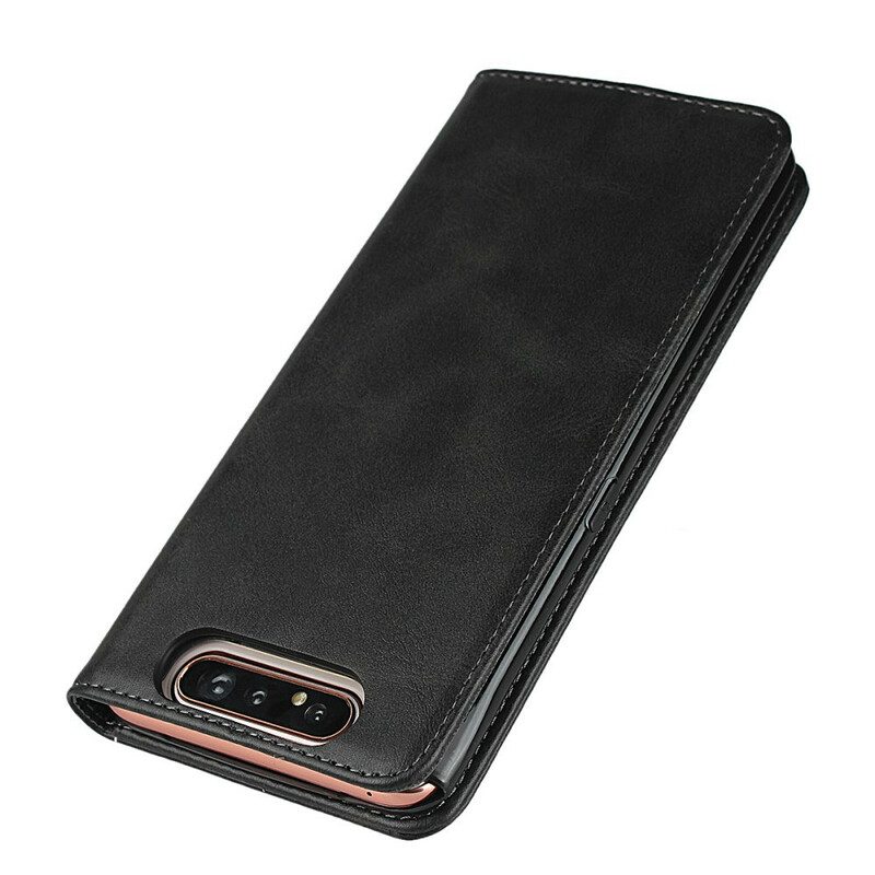 Folio Cover Samsung Galaxy A80 / A90 Custodia in pelle Cuciture In Ecopelle