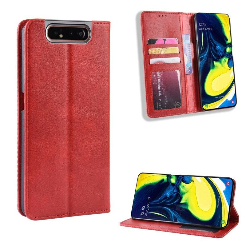 Folio Cover Samsung Galaxy A80 / A90 Custodia in pelle Ecopelle Stilizzata