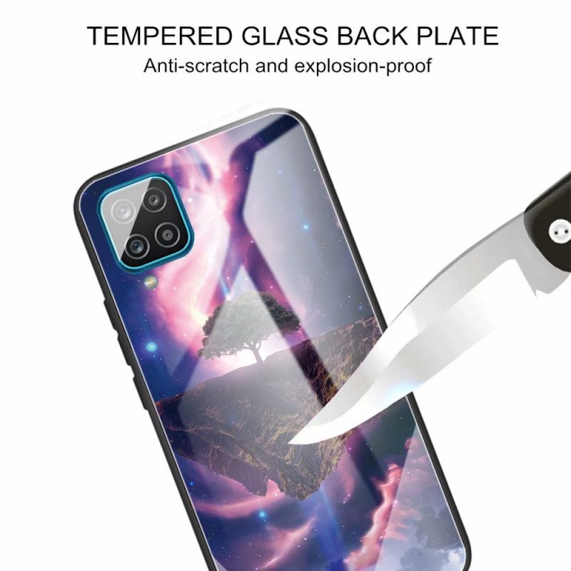 Cover Samsung Galaxy M32 Vetro Temperato Dell'albero Del Mondo