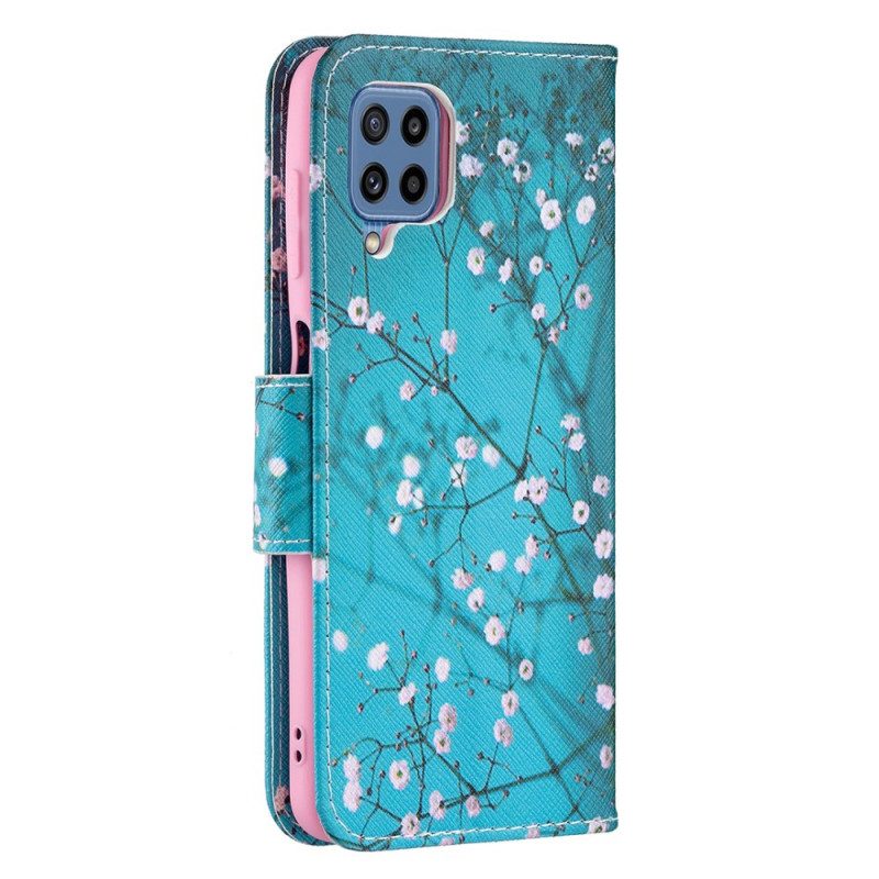 Custodia in pelle Samsung Galaxy M32 Albero In Fiore