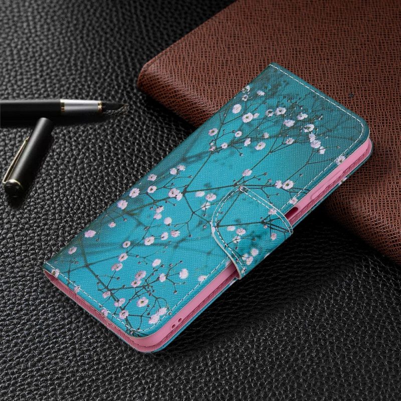 Custodia in pelle Samsung Galaxy M32 Albero In Fiore