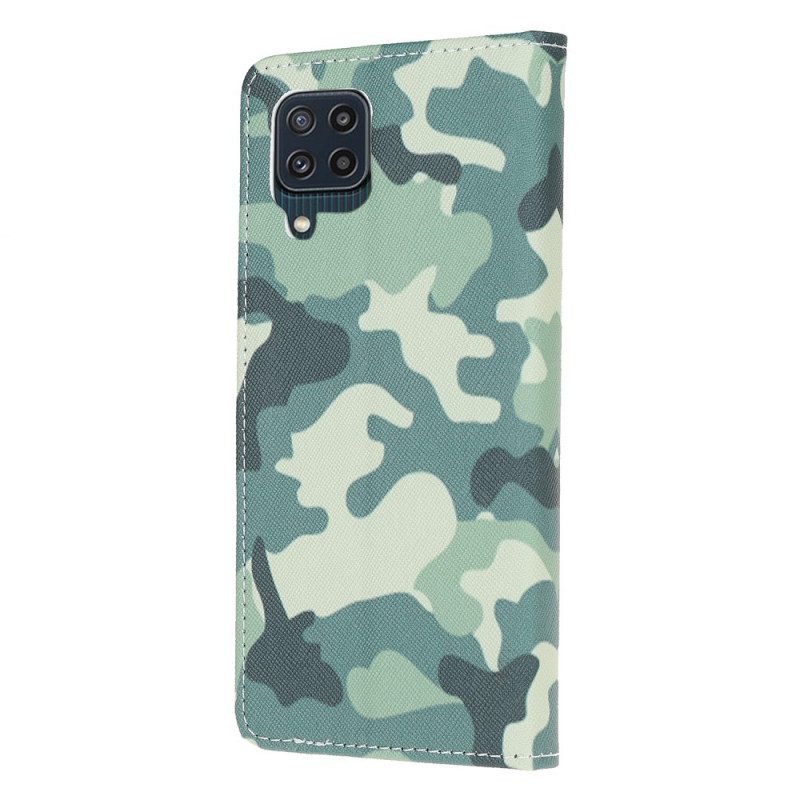 Custodia in pelle Samsung Galaxy M32 Camuffamento Militare