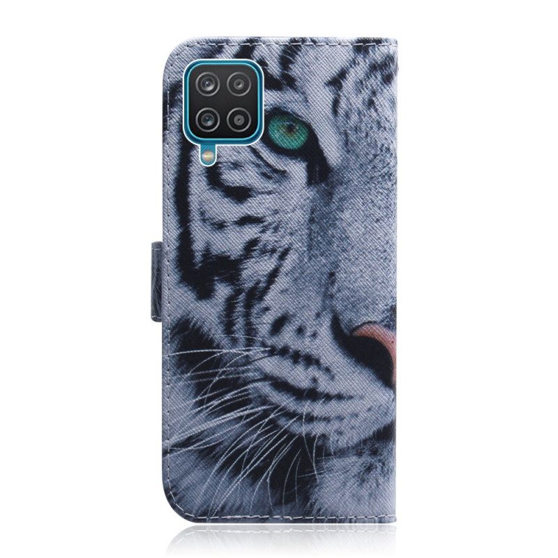 Custodia in pelle Samsung Galaxy M32 Faccia Da Tigre