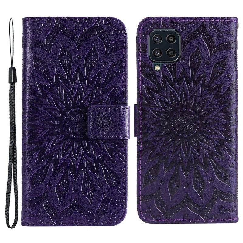 Custodia in pelle Samsung Galaxy M32 Fiore Del Sole